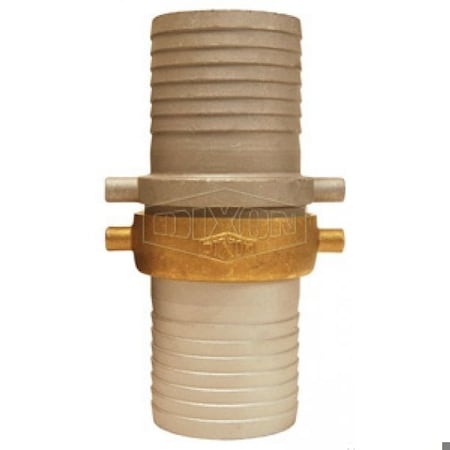 Dixon King Short Shank Suction Coupling with Brass Nut, 2-1/2 in Nominal, NPSM End Style, 6-5/8 in L, Dom CAB250